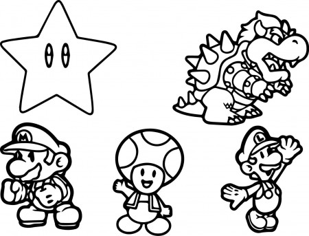 Mario Characters Coloring Pages | Coloring Pages