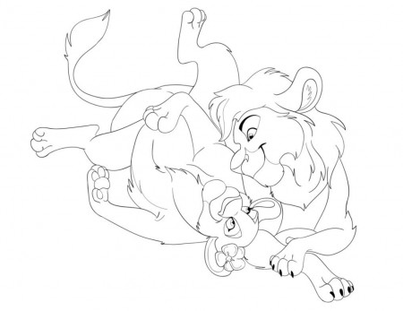 Lion King Kovu And Kiara Coloring Pages Sketch Coloring Page