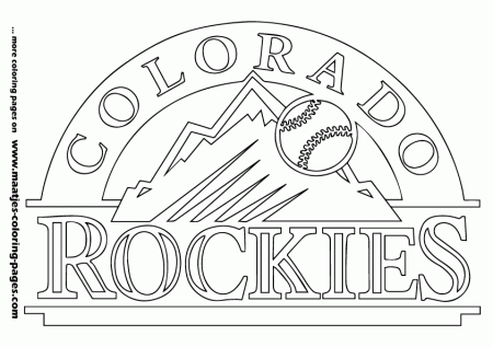 MLB Colorado Rockies logo coloring pages