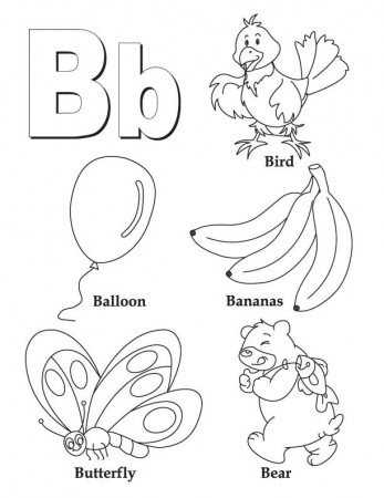 B Coloring Page | Letter b coloring pages, Alphabet coloring pages, Letter b  worksheets