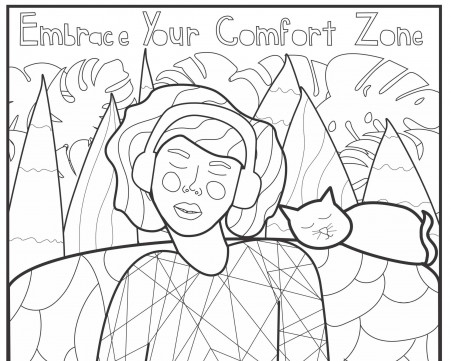 Comforting coloring page: Embracing your comfort zone - Flow Magazine