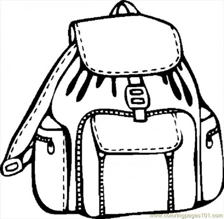 Backpack 08 Coloring Page for Kids - Free School Printable Coloring Pages  Online for Kids - ColoringPages101.com | Coloring Pages for Kids