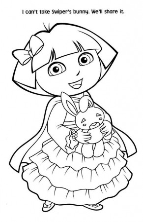 Free Dora Coloring Pages | Barriee