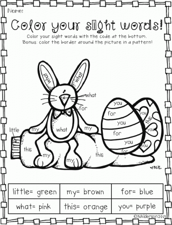 Education Free Coloring Pages Of Sight Words - Widetheme