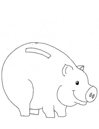 Picture of Piggy Bank Coloring Page: Picture of Piggy Bank ...