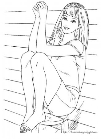 BARBIE COLORING PAGES: TWO MORE COLORING PICTURES OF BARBIE