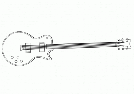 Lespaul Guitar Coloring Page | Wecoloringpage