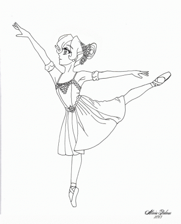Anime Ballerina Nutcracker Coloring Page Sketch Coloring Page
