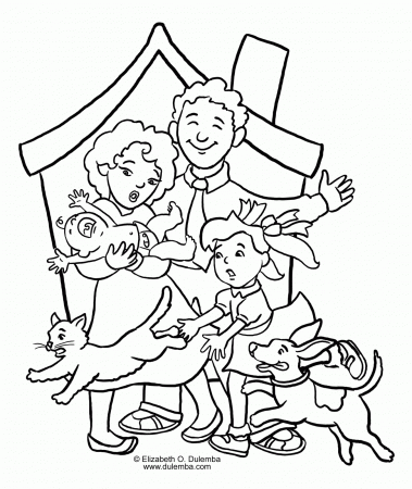 Coloring pages family - picture 51