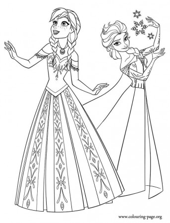 Anna and Elsa Coloring Pages!!! XD | coloring pages | Pinterest ...