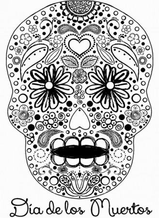 Day Of The Dead Coloring Sheets | Free Coloring Sheet
