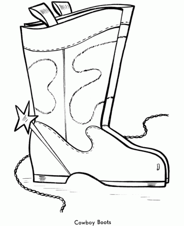 Easy Shapes Coloring Pages | Free Printable Cowboy Boots Easy ...