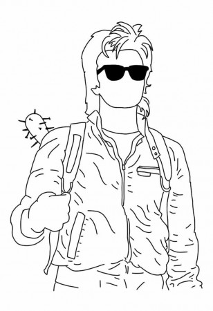 Steve Stranger Things 2 Coloring Page - Free Printable Coloring Pages for  Kids
