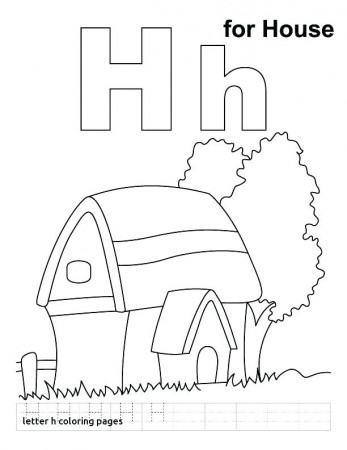 Letter H Coloring Page Pages R Printable D Free G Preschool ...