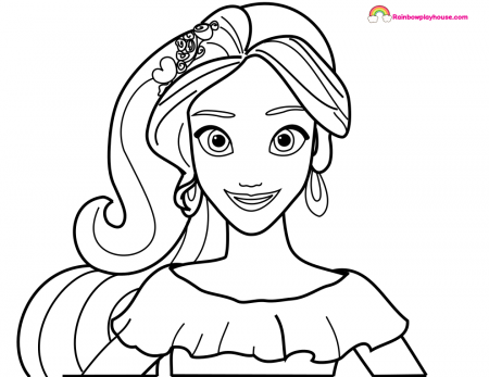 Printable Elena of Avalor Coloring Page | Cute coloring ...