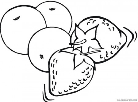 strawberry coloring pages and oranges Coloring4free ...