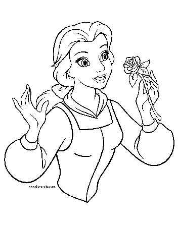 Beauty and the Beast Coloring Pages (2) | Disneyclips.com