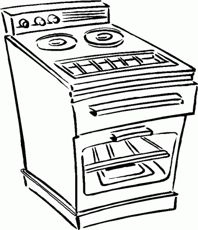 oven coloring book - Clip Art Library