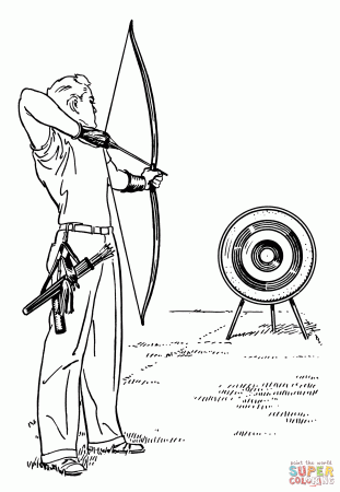 Archery coloring page | Free Printable Coloring Pages