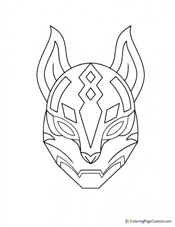 Fortnite - Drift Kitsune Mask Coloring Page | Coloring Page Central