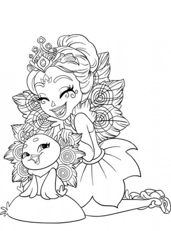 Kids-n-fun.com | Coloring page Enchantimals Patter Peacock and Flap
