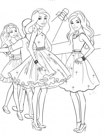 Barbie dream house printable coloring pages