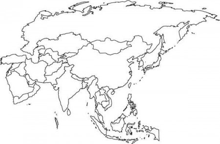 World Map Of Asia Continent Coloring Page : Kids Play Color | Peta dunia,  Peta, Asia