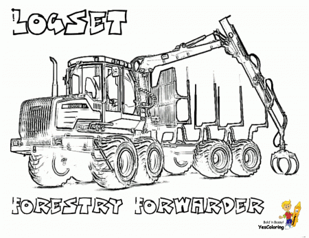 Rugged Construction Coloring Pages | Highway | 25 Free | Forestry