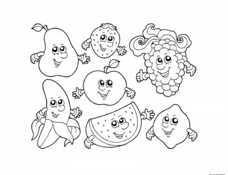 Printable Fruit Coloring Pages for Kids - Get Coloring Pages