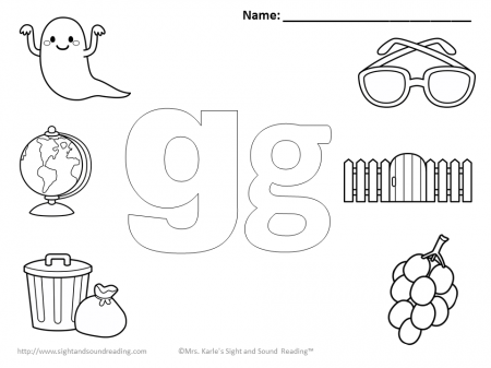 Printable Coloring Pages Letter G - Coloring