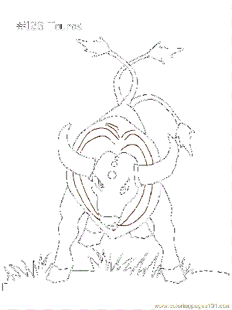 Tauros-coloring-page.png - Coloring Home