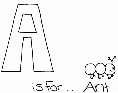 Funny Alphabet With Letters A Coloring Pages For Kids #e2J ...