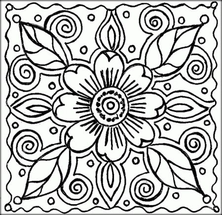 Adults Flowers Coloring Pages Printable - Color Zini