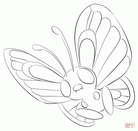 Butterfree coloring page | Free Printable Coloring Pages