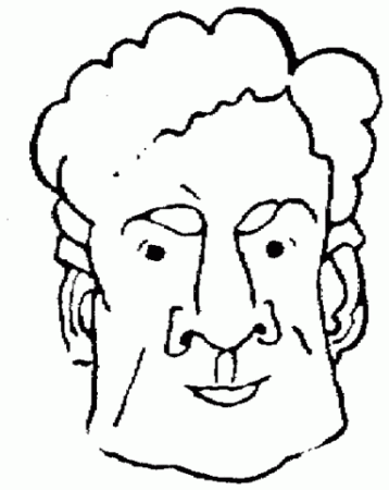 Man's face coloring page | Free Printable Coloring Pages