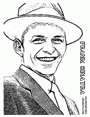 Frank Sinatra Colouring Page - http://www.yescoloring.com/ | Star coloring  pages, Lisa frank coloring books, Coloring books
