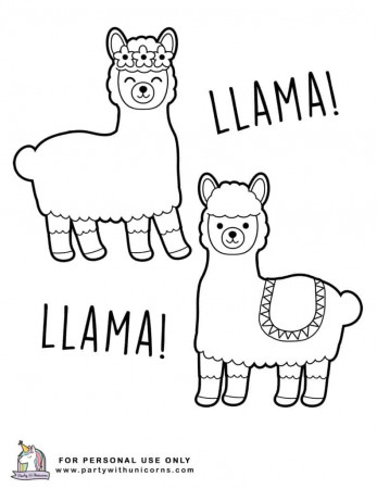 Llama Coloring Pages - Free Download
