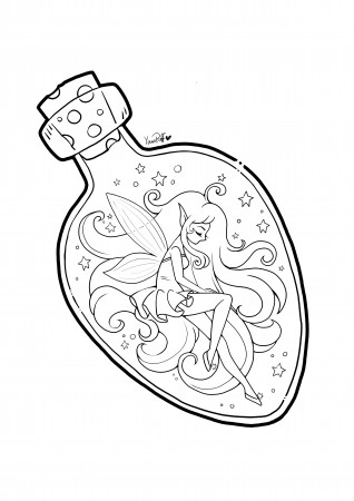 Magic Bottle - Fairy by YamPuff • YamPuff's Stuff