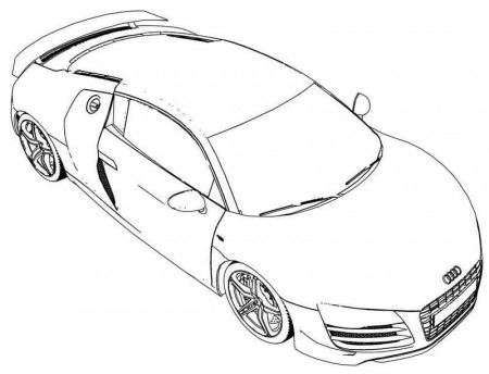 Audi R8 Coloring Page | Coloring pages, Audi r8, Audi