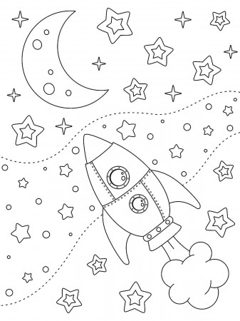Outerspace coloring pages