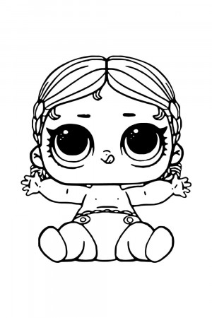 LOL Baby Little Sister Dancer Coloring Page - Free Printable Coloring Pages  for Kids