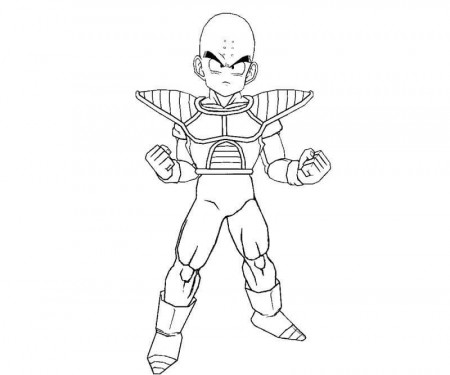 warrior krillin Coloring Page - Anime Coloring Pages