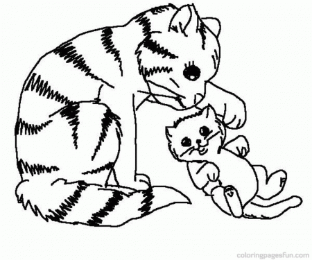 Of Kittens And Puppies - Coloring Pages for Kids and for Adults