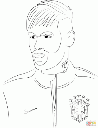 Neymar coloring page | Free Printable Coloring Pages