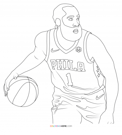 James Harden coloring page
