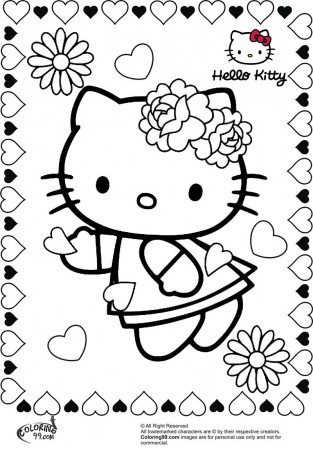 Hello Kitty Valentine Coloring Pages | Coloring99.com | coloring 2 ...