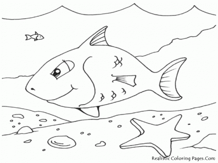 Coloring Pages Of Fish In The Ocean - Coloring