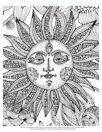 Trippy Coloring Pages Printable For Adults | Coloring Online