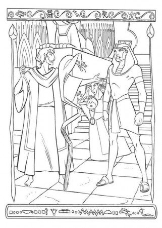 Prince of Egypt Facing Pharaoh Magician Coloring Pages: Prince of ...