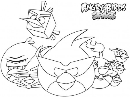 Angry Bird Space Coloring Page